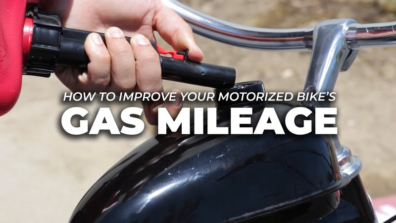 Motorized bicycle gas tank.