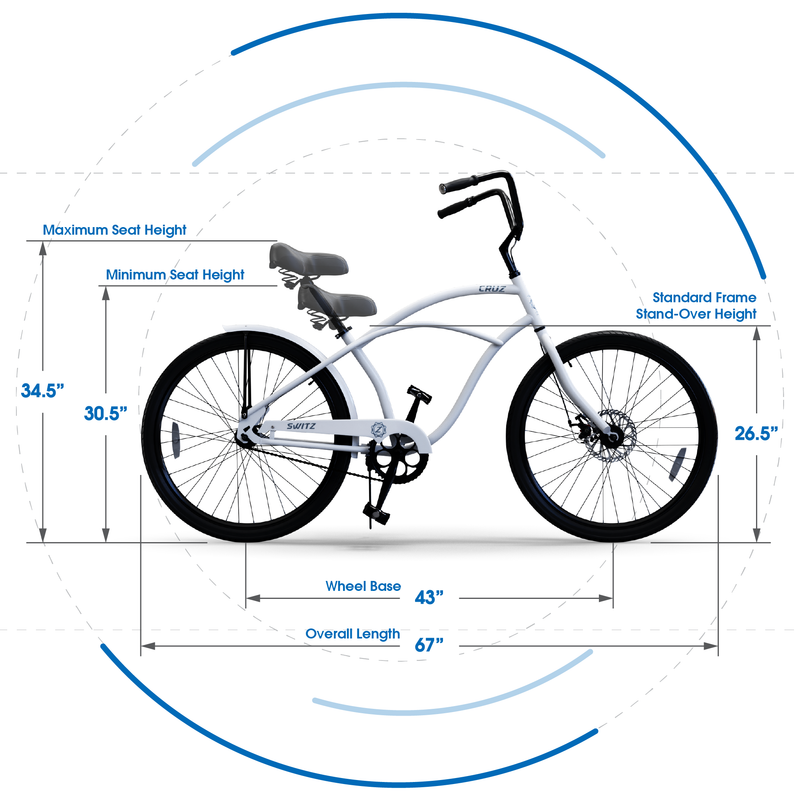 OPEN BOX - Switz Cruz 26" Men's Beach Cruiser Bike Bicycle - Blue