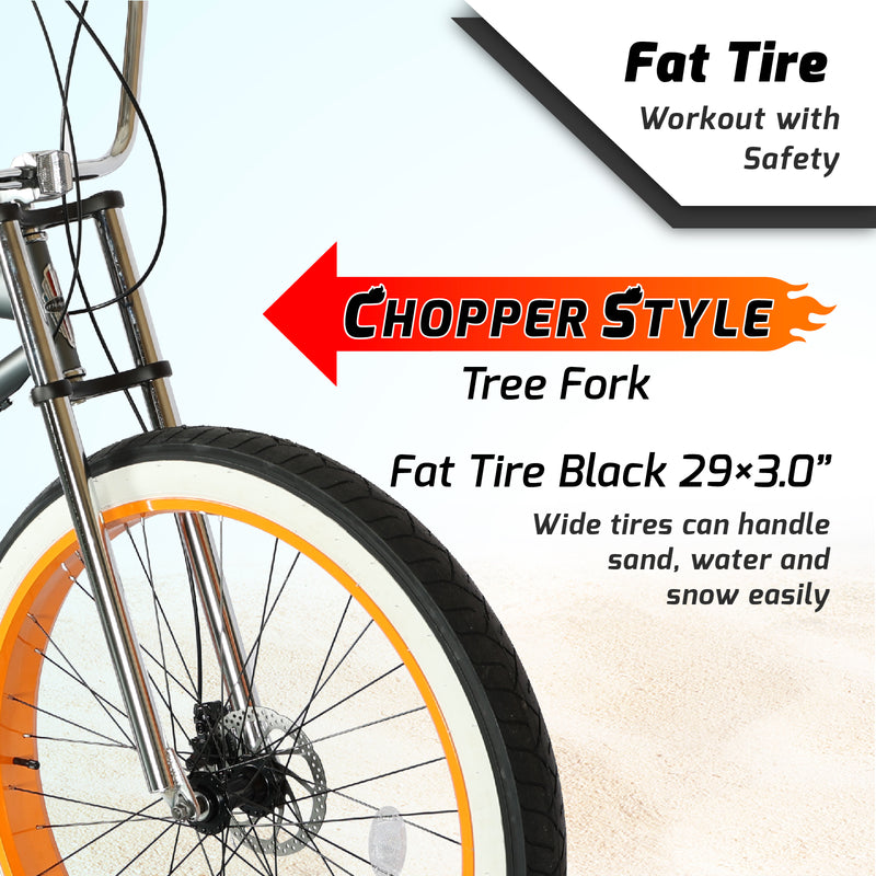 Tracer 29" Avalon GT Fat Tire Stretch Beach Cruiser Bike