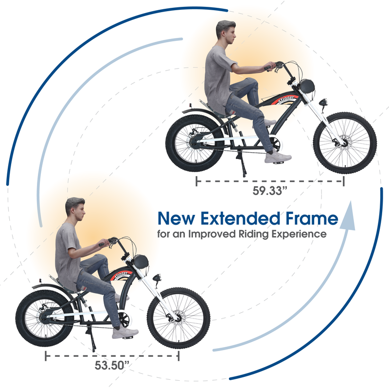 Chopper Bicycle BBRTuning Stinger Length Infograph