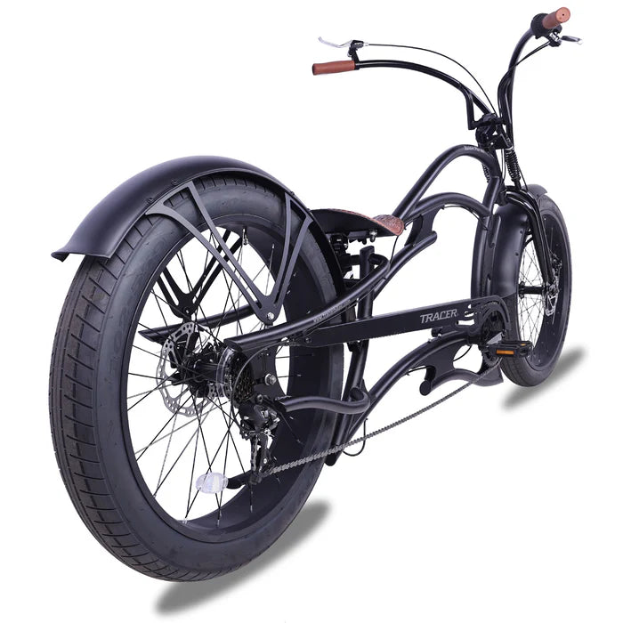 Cruiser Bicycle Tracer Raider Pro DS7 Matte Black Right Rear