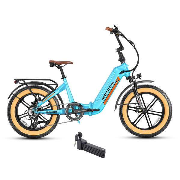 Electric Bike Addmotor Foldtan Blue Right