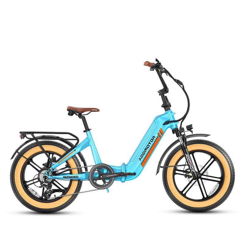 Electric Bike Addmotor Foldtan Blue Right