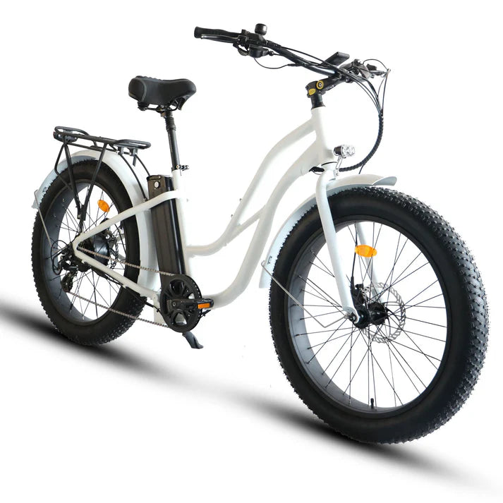 Electric Bike Coastal Cruiser BB-CFT White Right