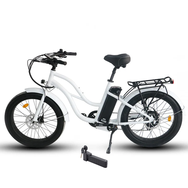 Coastal Cruiser 750W 52V Step-Thru 24" x 3" Beach Cruiser Electric Bike