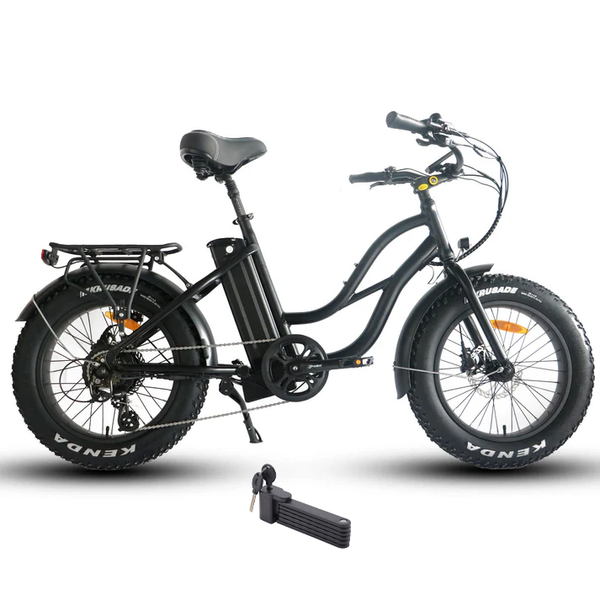 Coastal Cruiser 750W 52V Step-Thru Mini 20"x4" Beach Cruiser Electric Bike