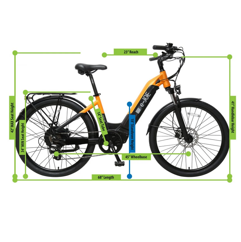 Electric Bike E-Joe Jade Sport Dimensions