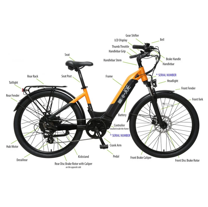 Electric Bike E-Joe Jade Sport Features