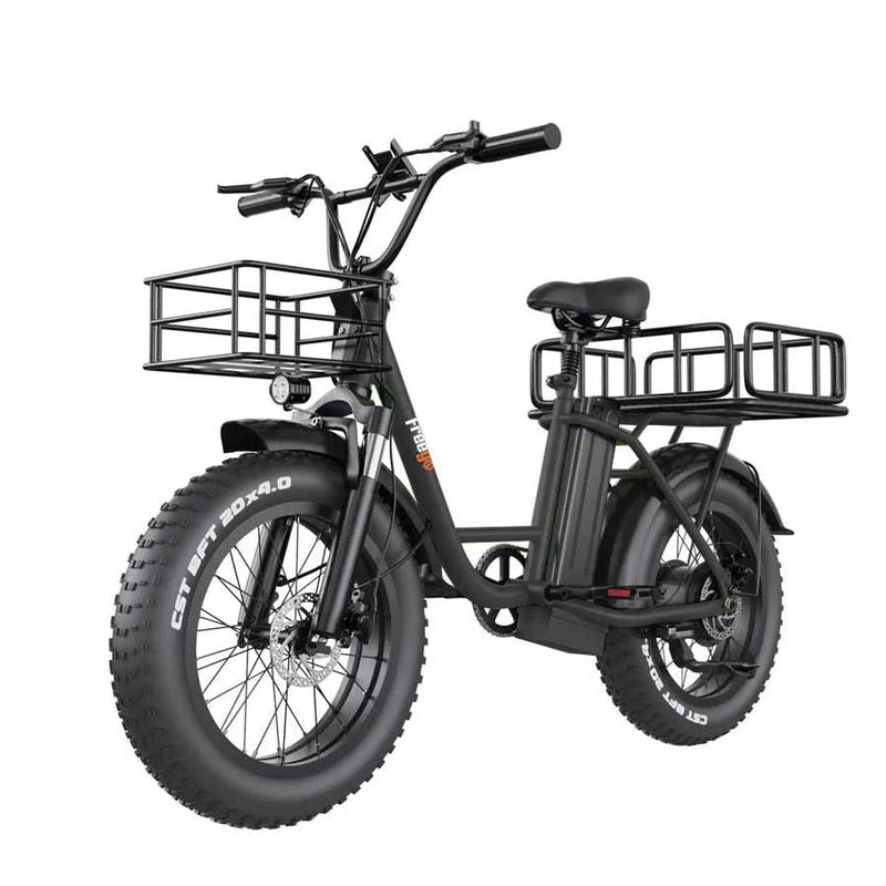 Electric Bike Freego FB-20X Black Left Front With Baskets