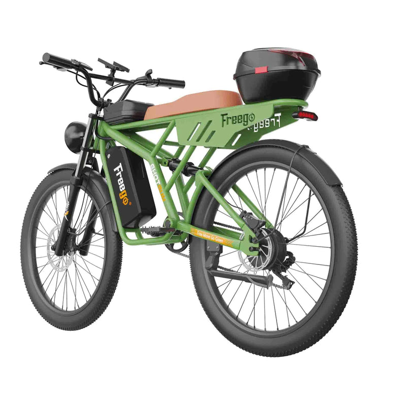 Electric Bike Freego F4 Green Left Rear Box