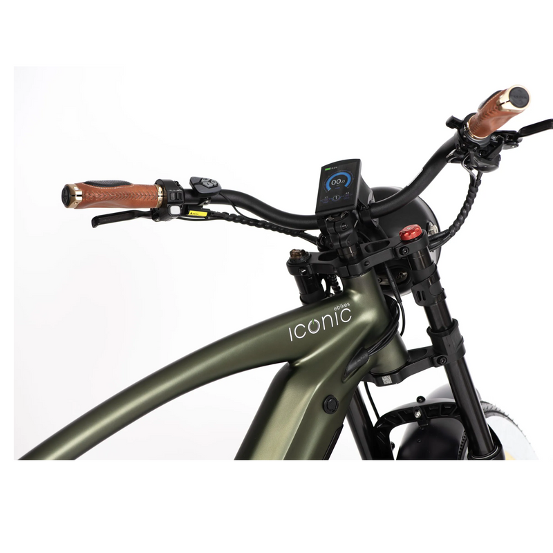 Electric Bike Iconic Cruiser Green Handlebar