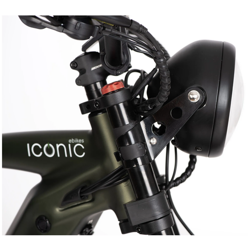 Electric Bike Iconic Cruiser Green Headlight