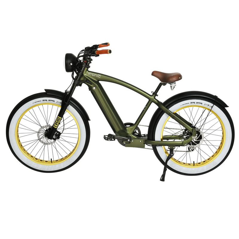 Electric Bike Iconic Cruiser Green Left