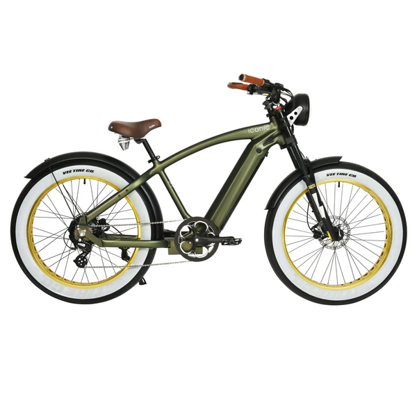 Electric Bike Iconic Cruiser Green Right 