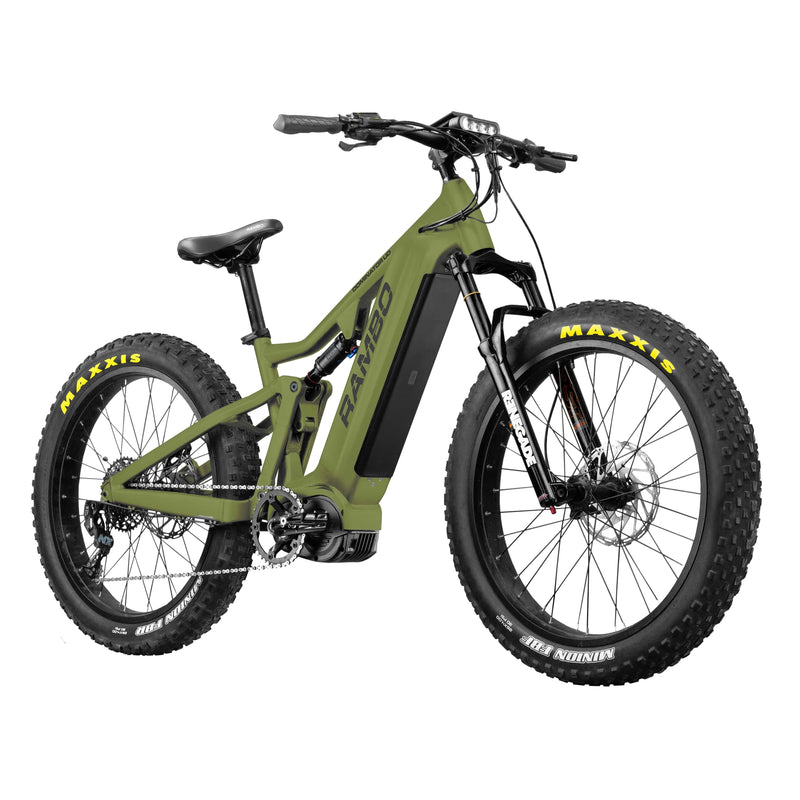 Electric Bike Rambo Dominator UD Green Right Angle