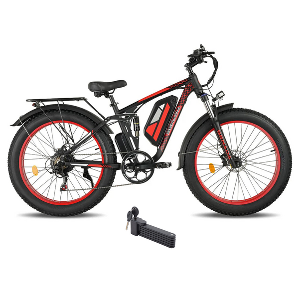 Senada Bikes 1000W 48V Viper Plus All-Terrain Full Suspension Fat Tire Electric Bike