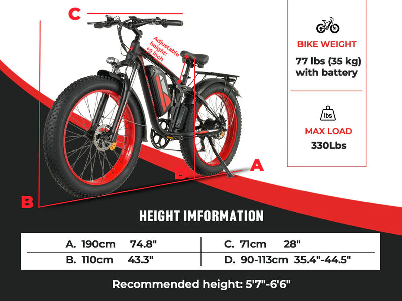 Electric Bike Senada Viper Plus Heights