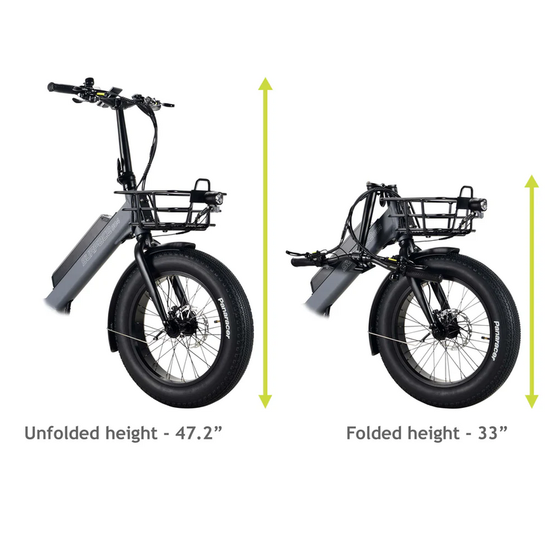 Surface 604 500W 48V Trio Mid Drive Folding Step-Thru Fat Tire Trike Electric Bike