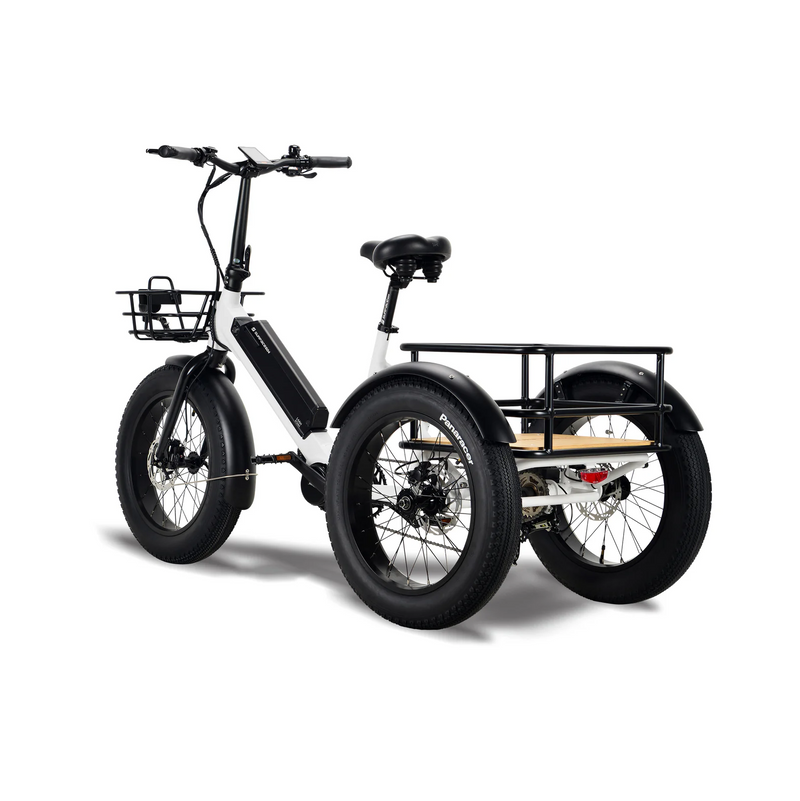 Surface 604 500W 48V Trio Mid Drive Folding Step-Thru Fat Tire Trike Electric Bike