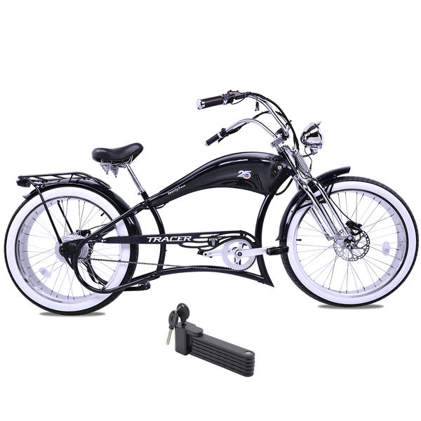 Tracer 800W Twenty5 Chopper Stretch Cruiser Electric Bike