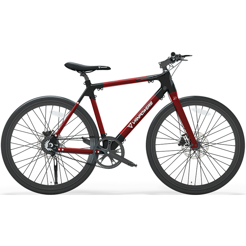 Electric Bike Vanpowers City Vanture Red Right