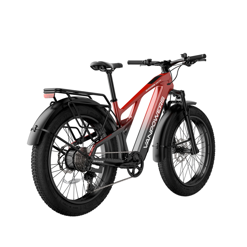 Electric Bike Vanpowers Grand Teton Pro Red Right Rear