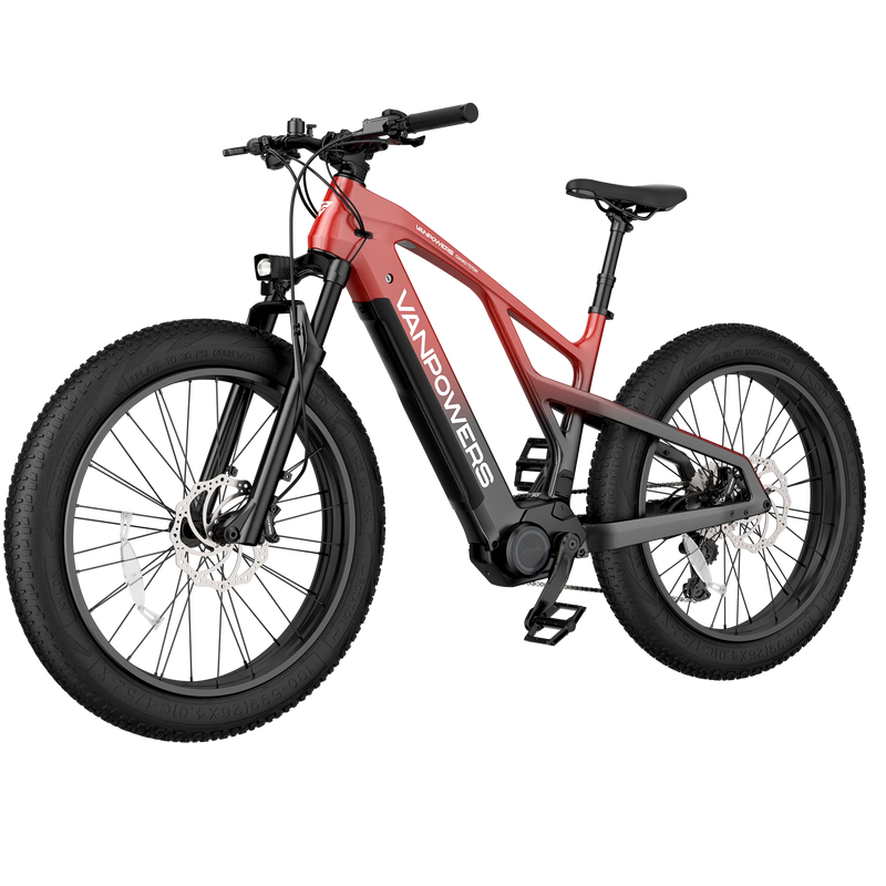 Electric Bike Vanpowers Grand Teton Ultra Red Left Front