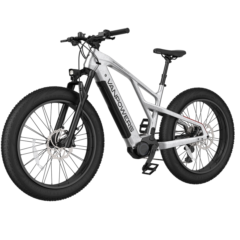 Electric Bike Vanpowers Grand Teton Ultra Silver Left Front