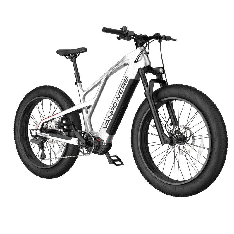 Electric Bike Vanpowers Grand Teton Ultra Silver Right Front