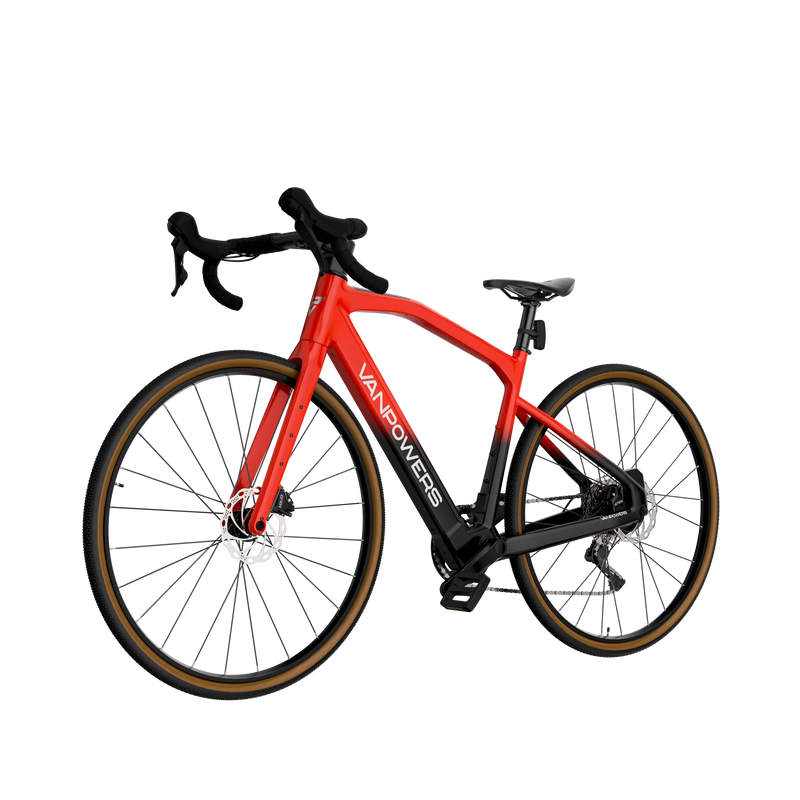 Electric Bike Vanpowers Urban Cross Ultra Red Left Front