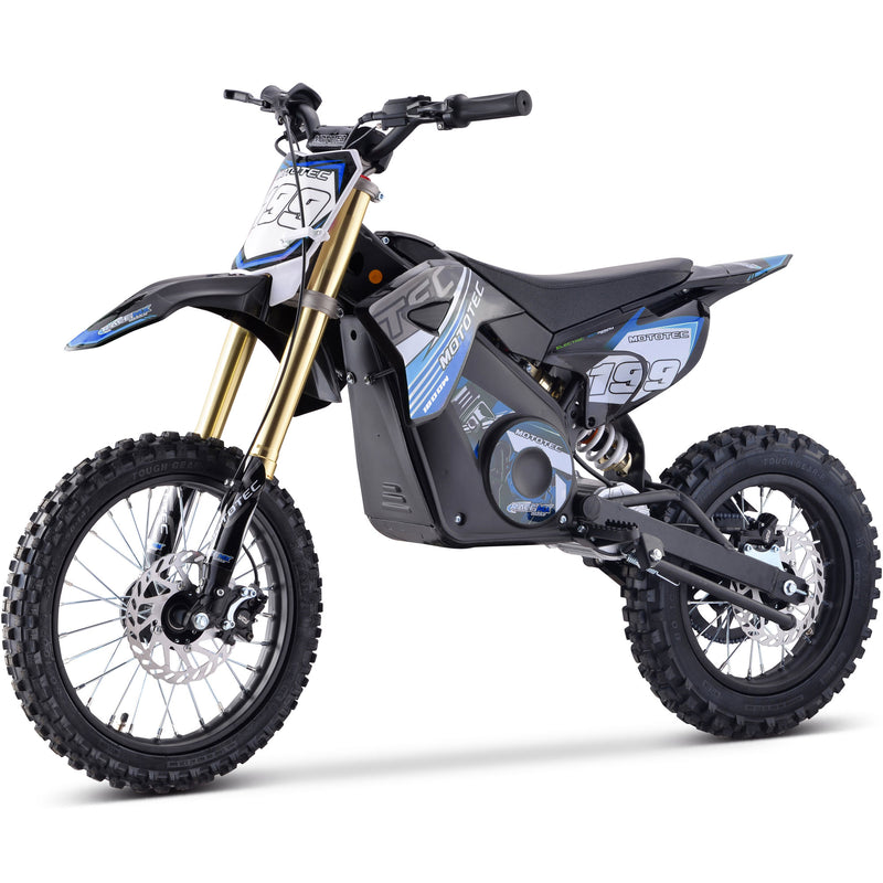 Mini Bike Mototec 1800W Pro Electric Blue Left Front