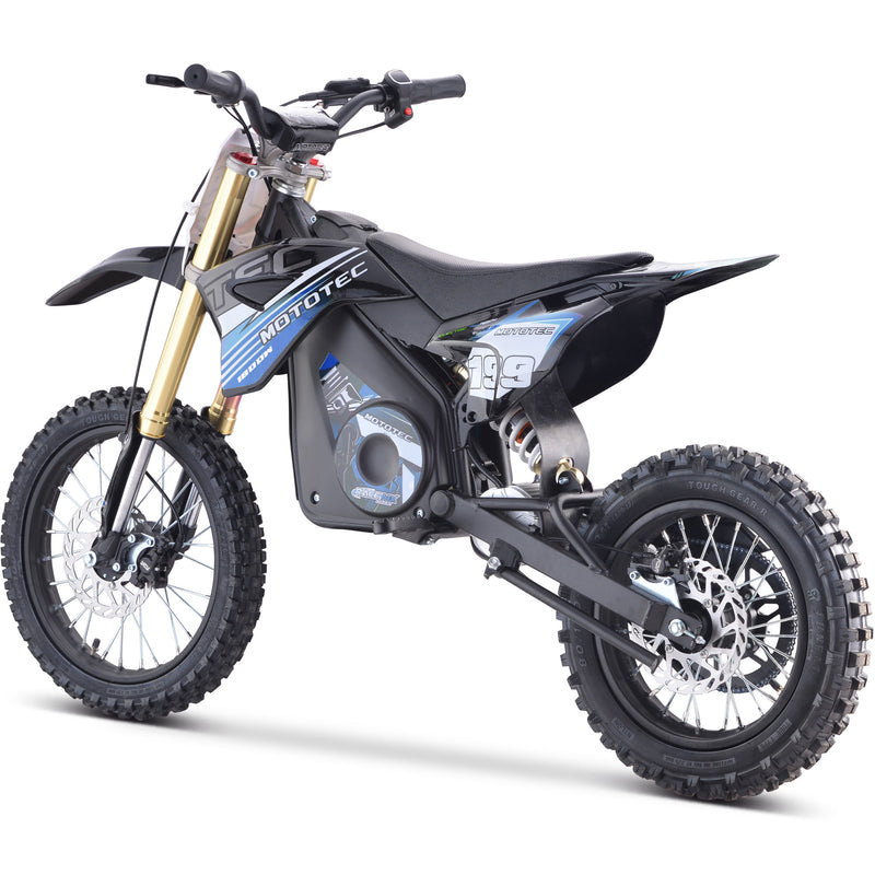 Mini Bike Mototec 1800W Pro Electric Blue Left Rear