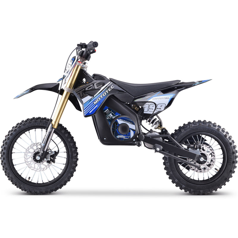 Mini Bike Mototec 1800W Pro Electric Blue Left