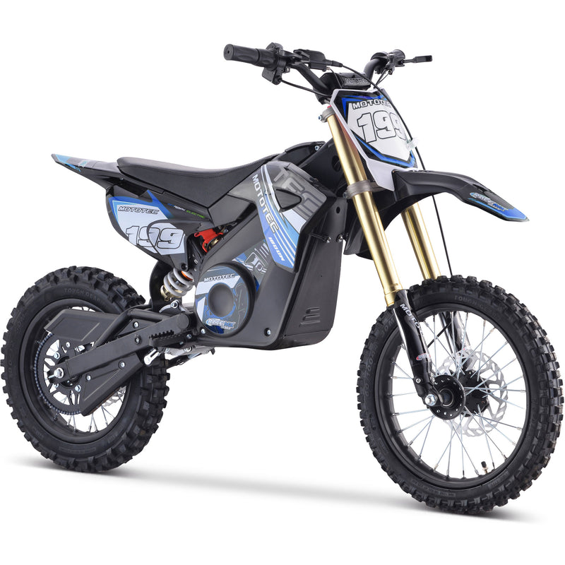 Mini Bike Mototec 1800W Pro Electric Blue Right Front