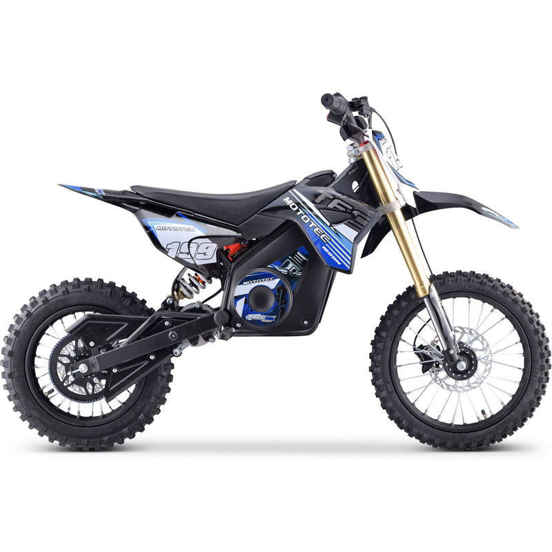 Mini Bike Mototec 1800W Pro Electric Blue Right