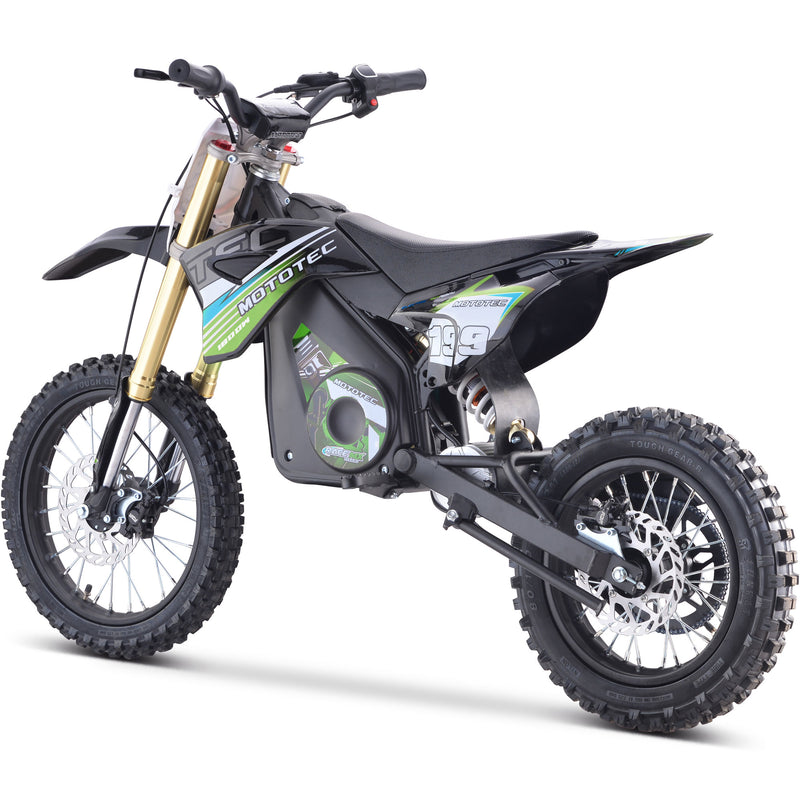 Mini Bike Mototec 1800W Pro Electric Green Left Rear