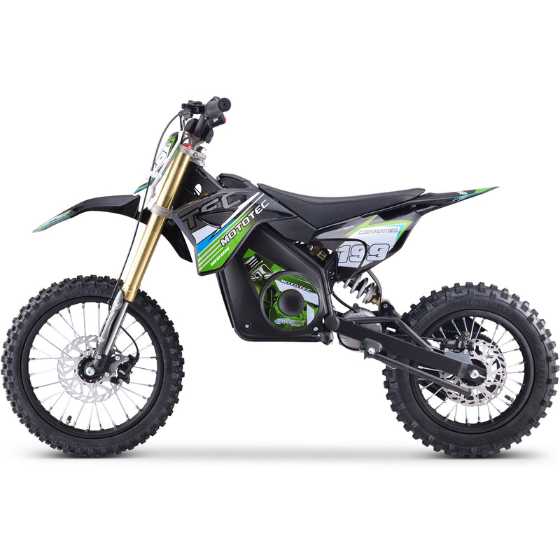 Mini Bike Mototec 1800W Pro Electric Green Left