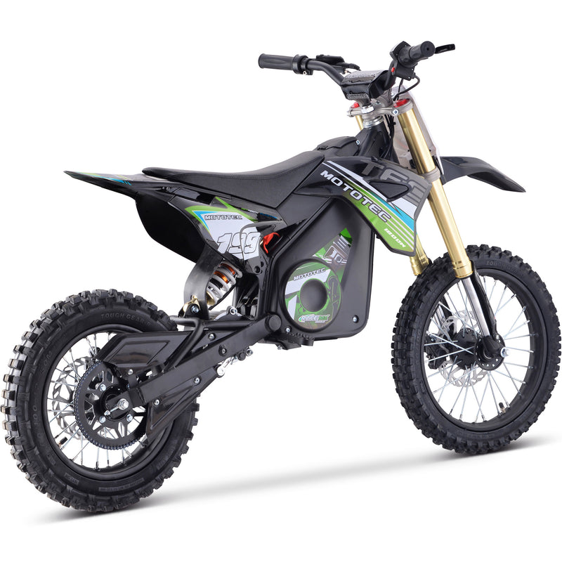 Mini Bike Mototec 1800W Pro Electric Green Right Rear