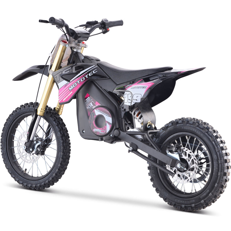 Mini Bike Mototec 1800W Pro Electric Pink Left Rear