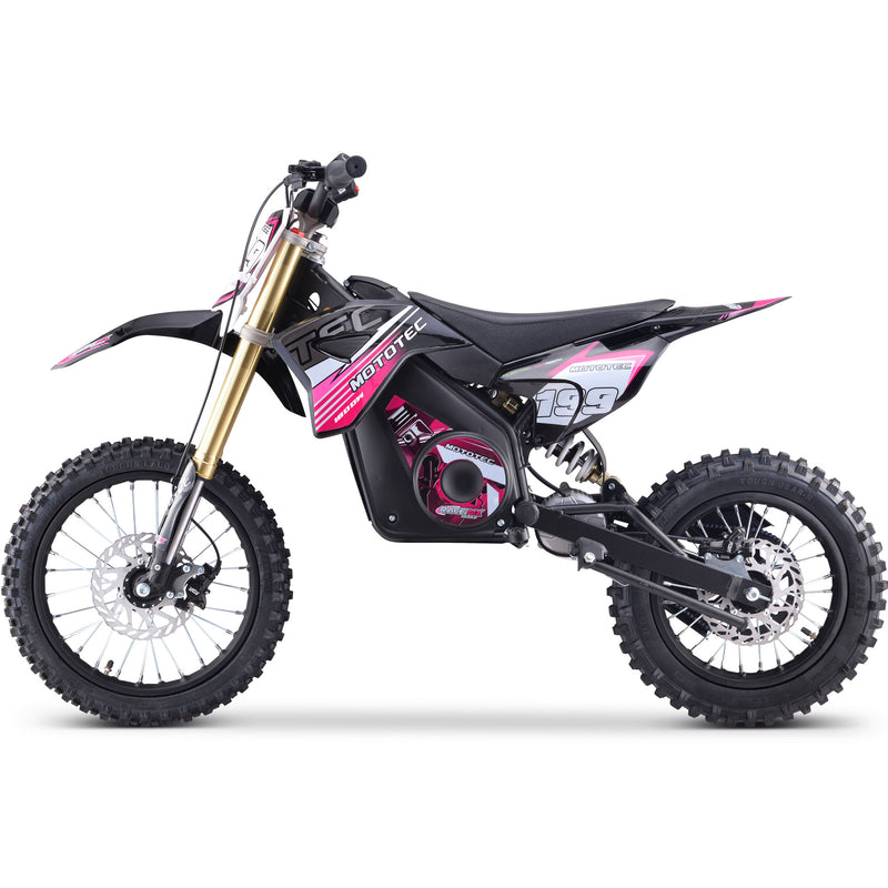 Mini Bike Mototec 1800W Pro Electric Pink Left