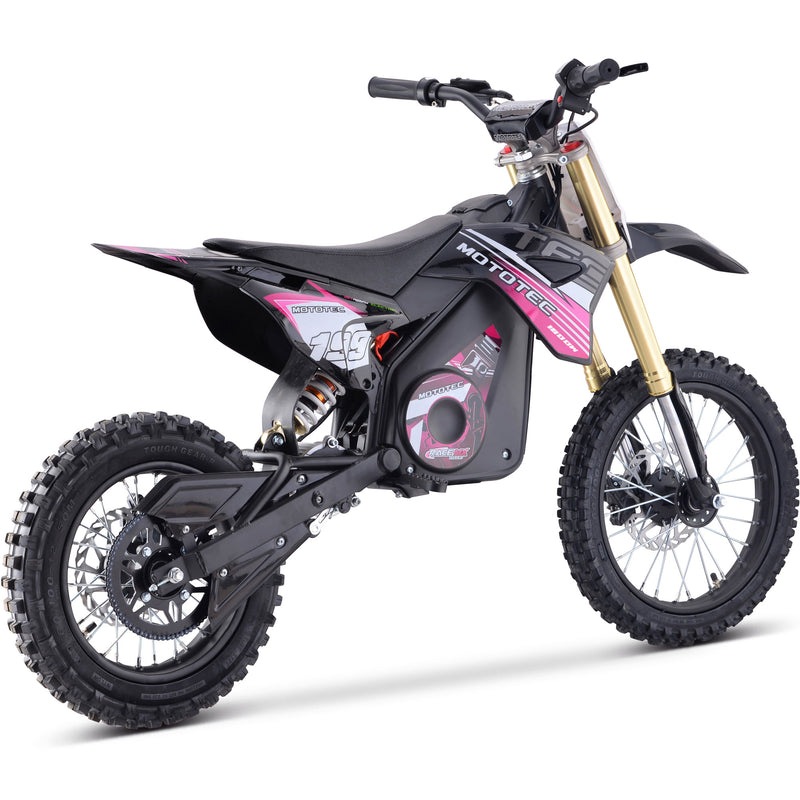 Mini Bike Mototec 1800W Pro Electric Pink Right Rear