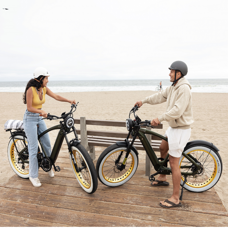 Electric Bike Iconic Cruiser Green Lifestyle