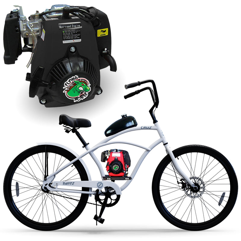 Switz Cruz + 4 Stroke Chain Drive Motorized Bike