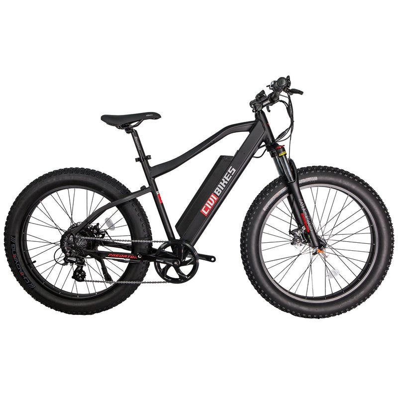 Civi 500W Predator Fat Tire Hardtail Mountain black bicycle side