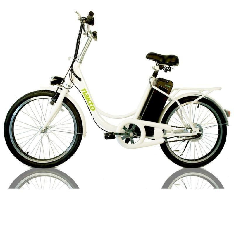 Nakto 250W Elegance City white bicycle side