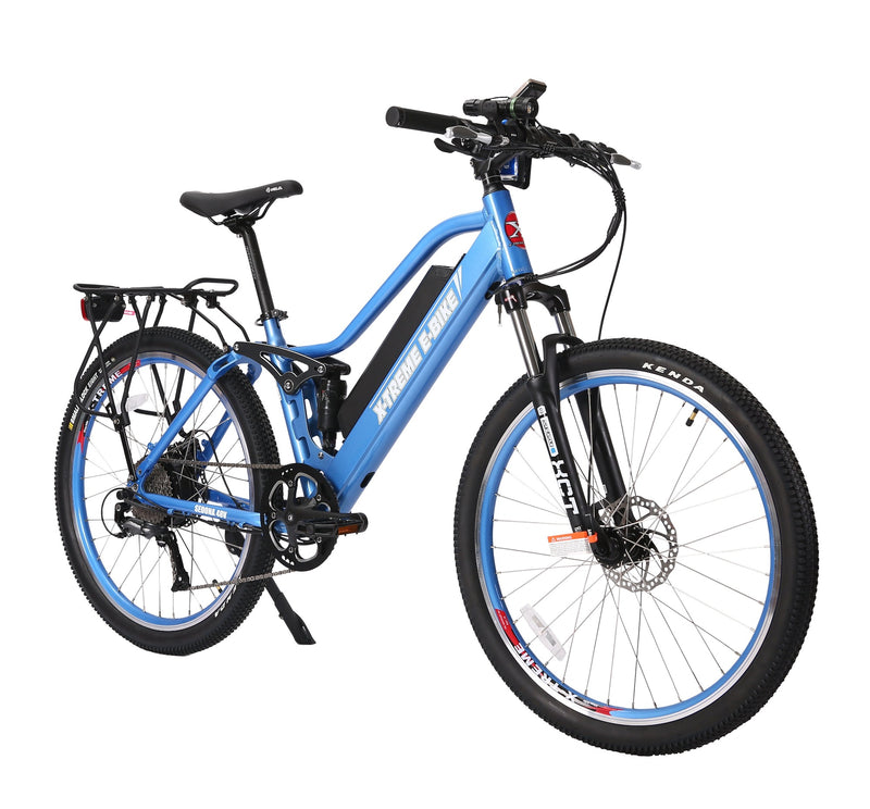 X-Treme 500W Sedona Step-Through Frame Mountain blue bicycle front