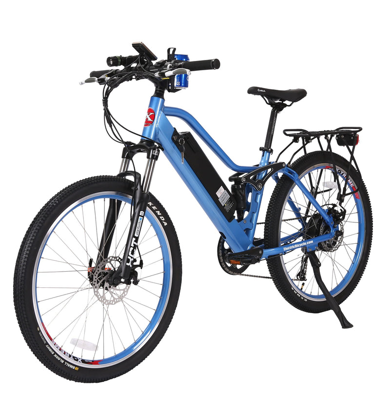 X-Treme 500W Sedona Step-Through Frame Mountain blue bicycle front