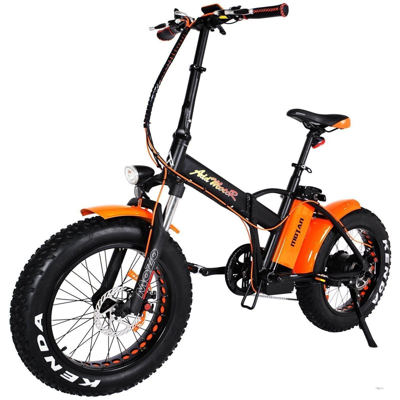 AddMotor 500W Motan M-150 Folding Fat Tire side of bicycle