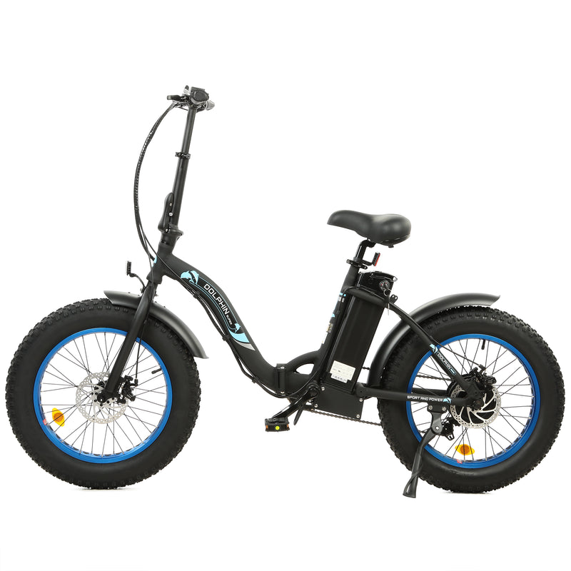 Ecotric 500W Dolphin Folding Fat Tire Electric Bike