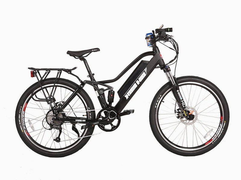 X-Treme 500W Sedona Step-Through Frame Mountain black bicycle side